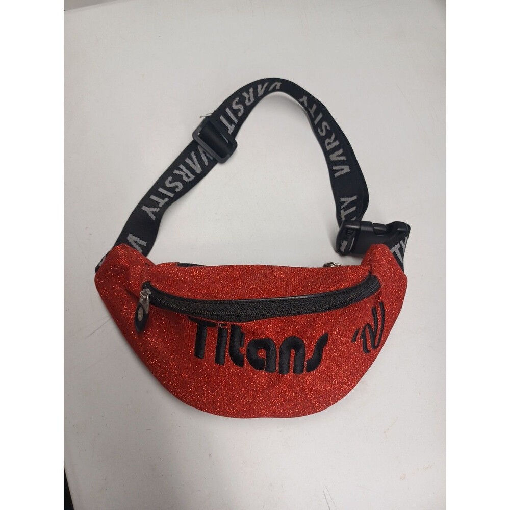 Varsity Titans Red Sparkle & Black One Size Crossbody Bag Fanny Pack